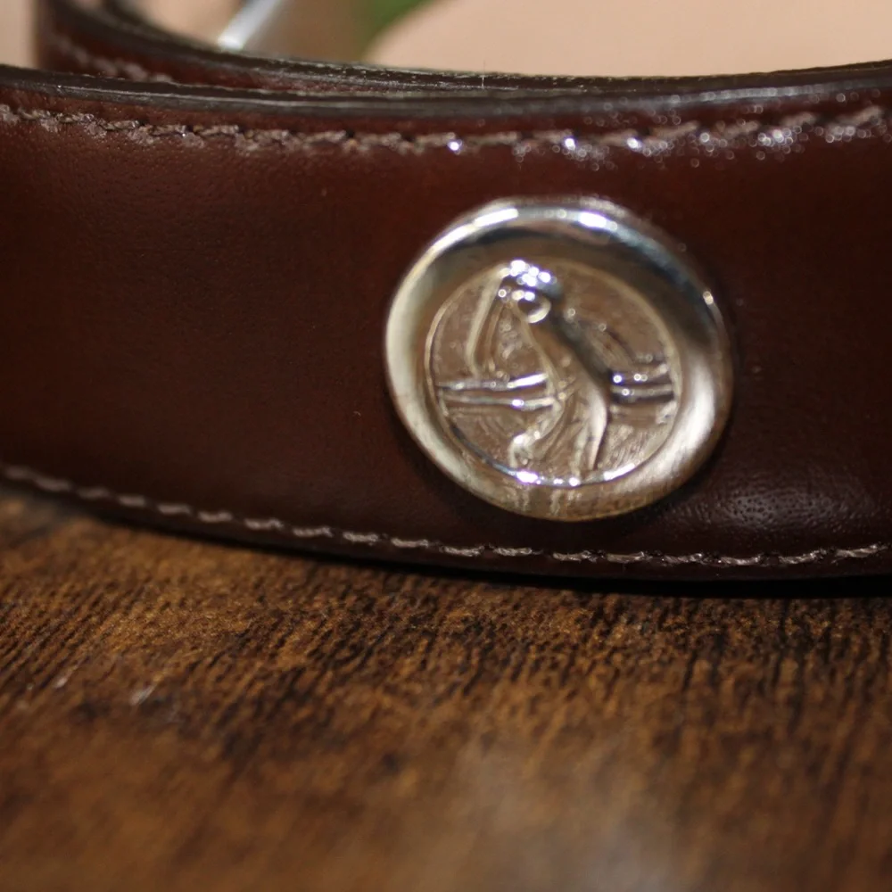 Canterbury Genuine Leather Brown Belt with Silver Buckle